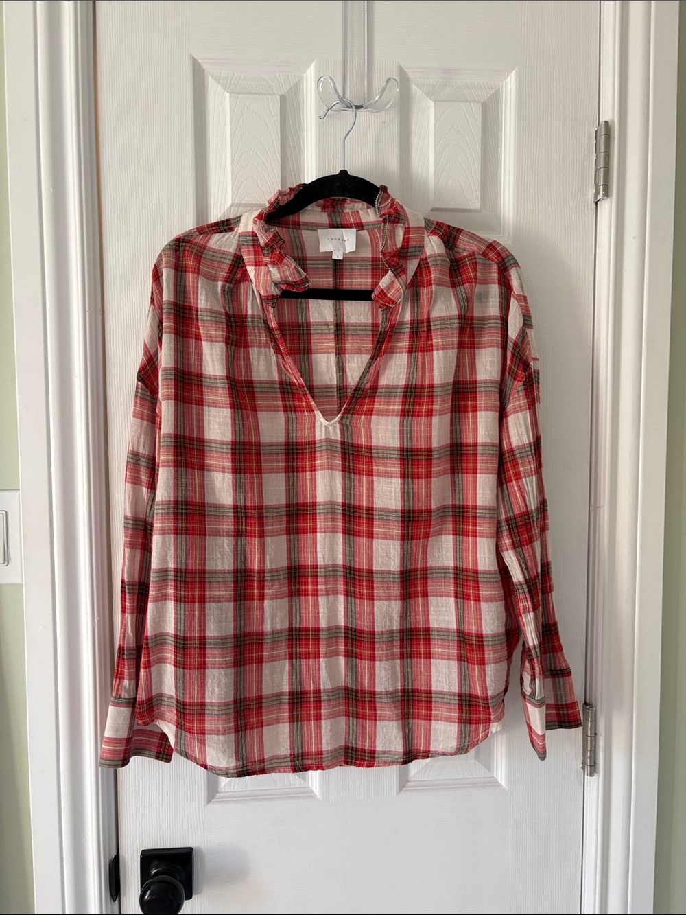 Anthropologie Sundays plaid top - size large